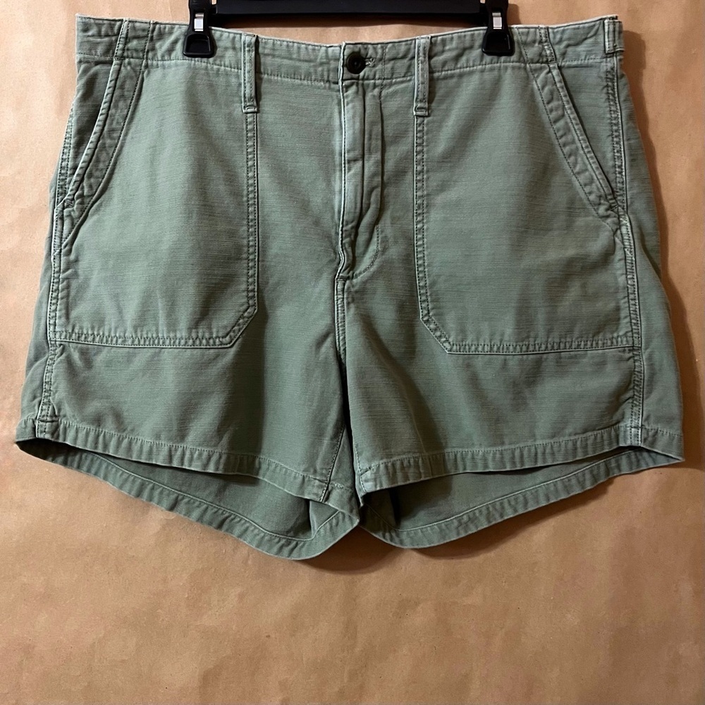 High Waist Green Women's Shorts
